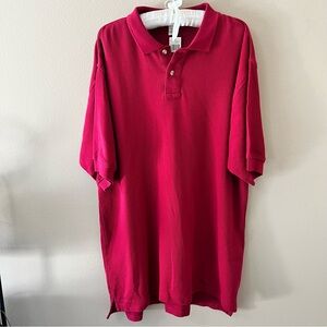 NWT Vintage Merona Pique Polo Shirt Mens L Large Red Short Sleeve Top 90s